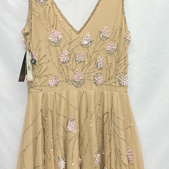 Adrianna Papell beaded floral bloom midi dress - Picture 7 of 15